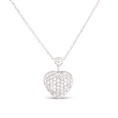 Colgante corazón de brillantes
