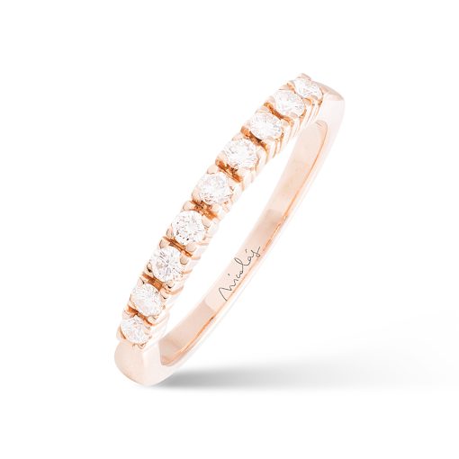 Anillo media alianza de brillantes