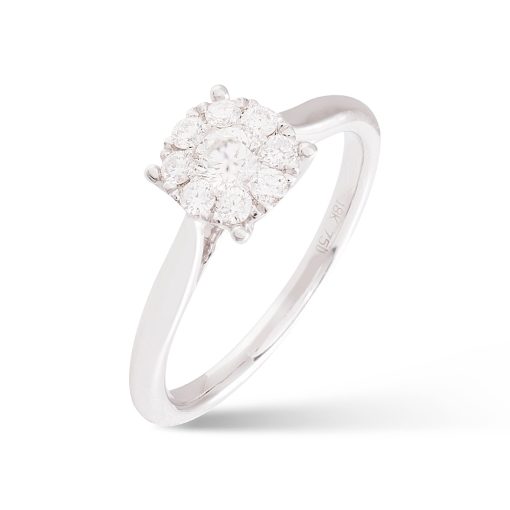 Anillo Compromiso engaste invisible