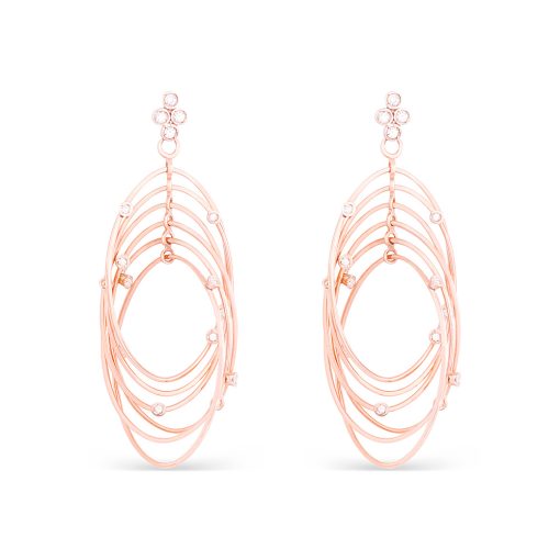 Pendientes aros redondos entrelazados