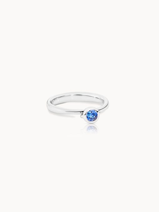 Bouton Solitario zafiro azul
