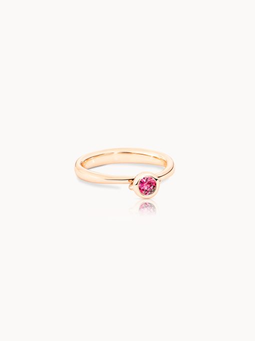 Bouton solitario Spinel rosa